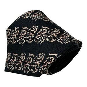 Eddia Beverly Hills Black Gray Ombre‎ Pure Silk Mens Tie 4 Inch Width